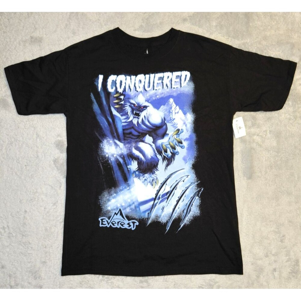 Youth Kids Sz XL Disney Parks Tee Shirt "I CONQUERED EXPEDITION EVEREST" Yeti